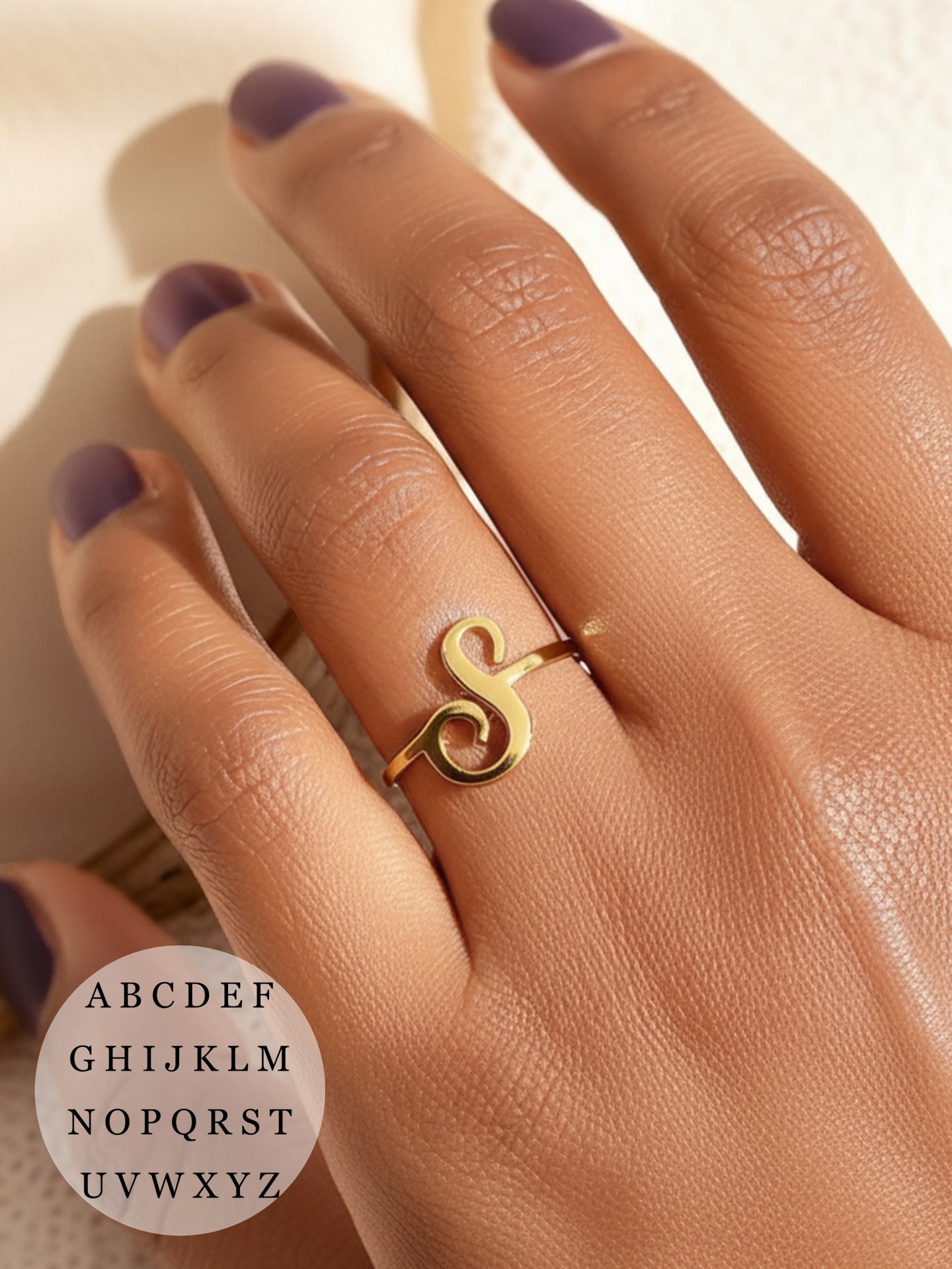 Alphabet Fashion Ring
