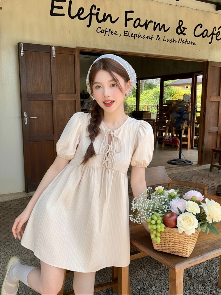Tied A-line Dress