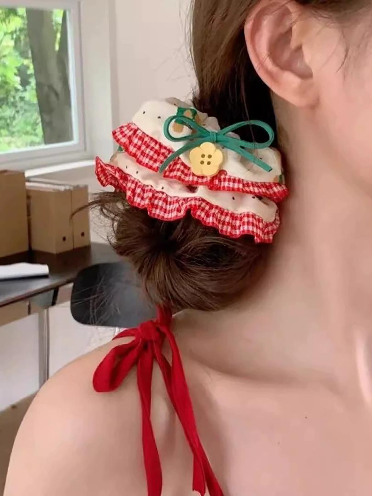 Plaid Hair Tie