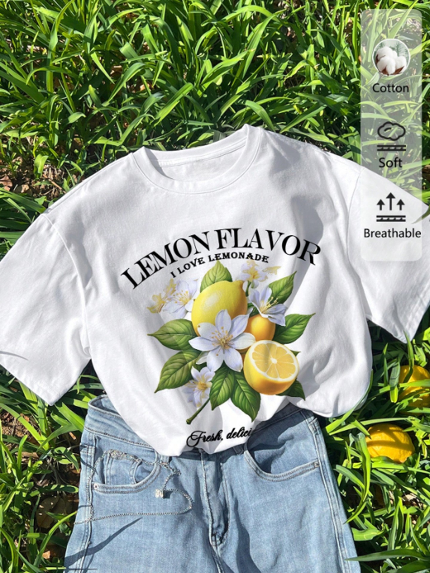 100% Cotton Printed Pullover T-Shirt