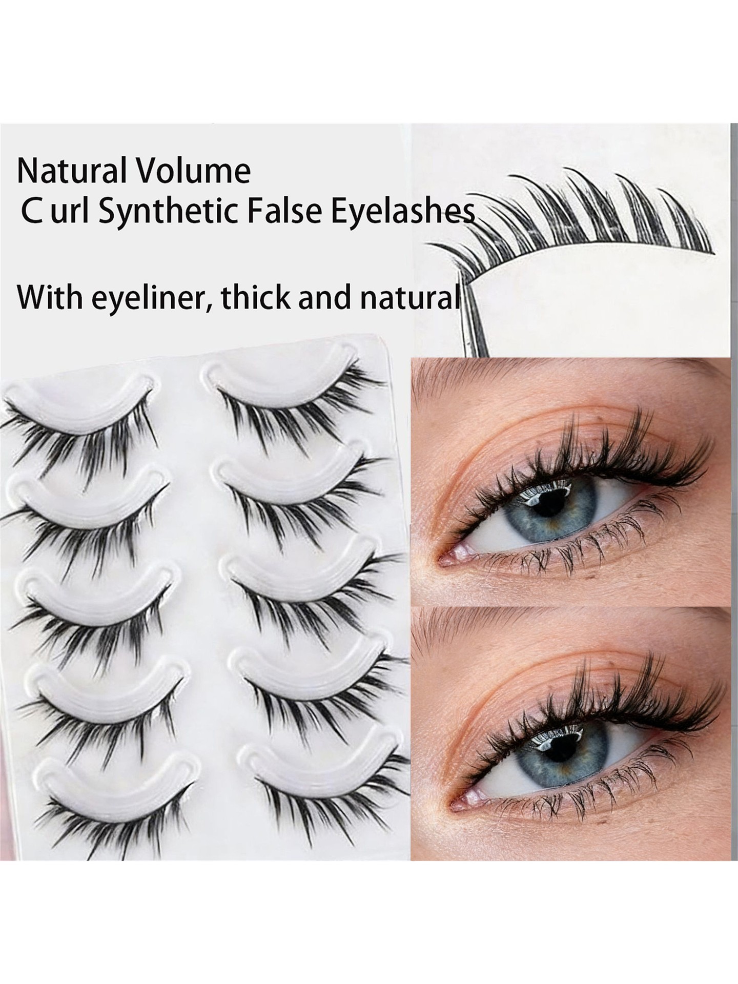 10pcs Eyelash