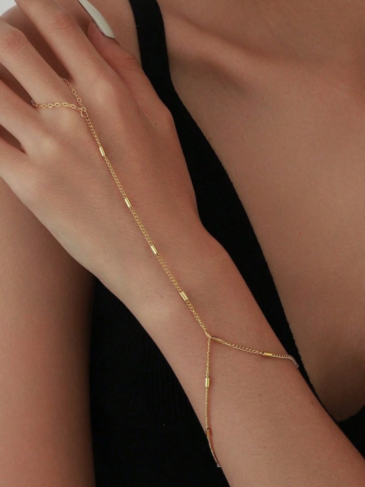 Chain Finger Ring Bracelet
