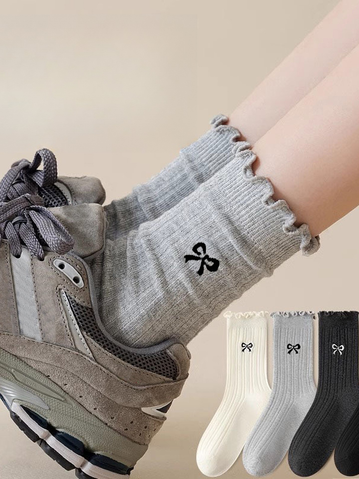 4Pairs Of Bow Sock