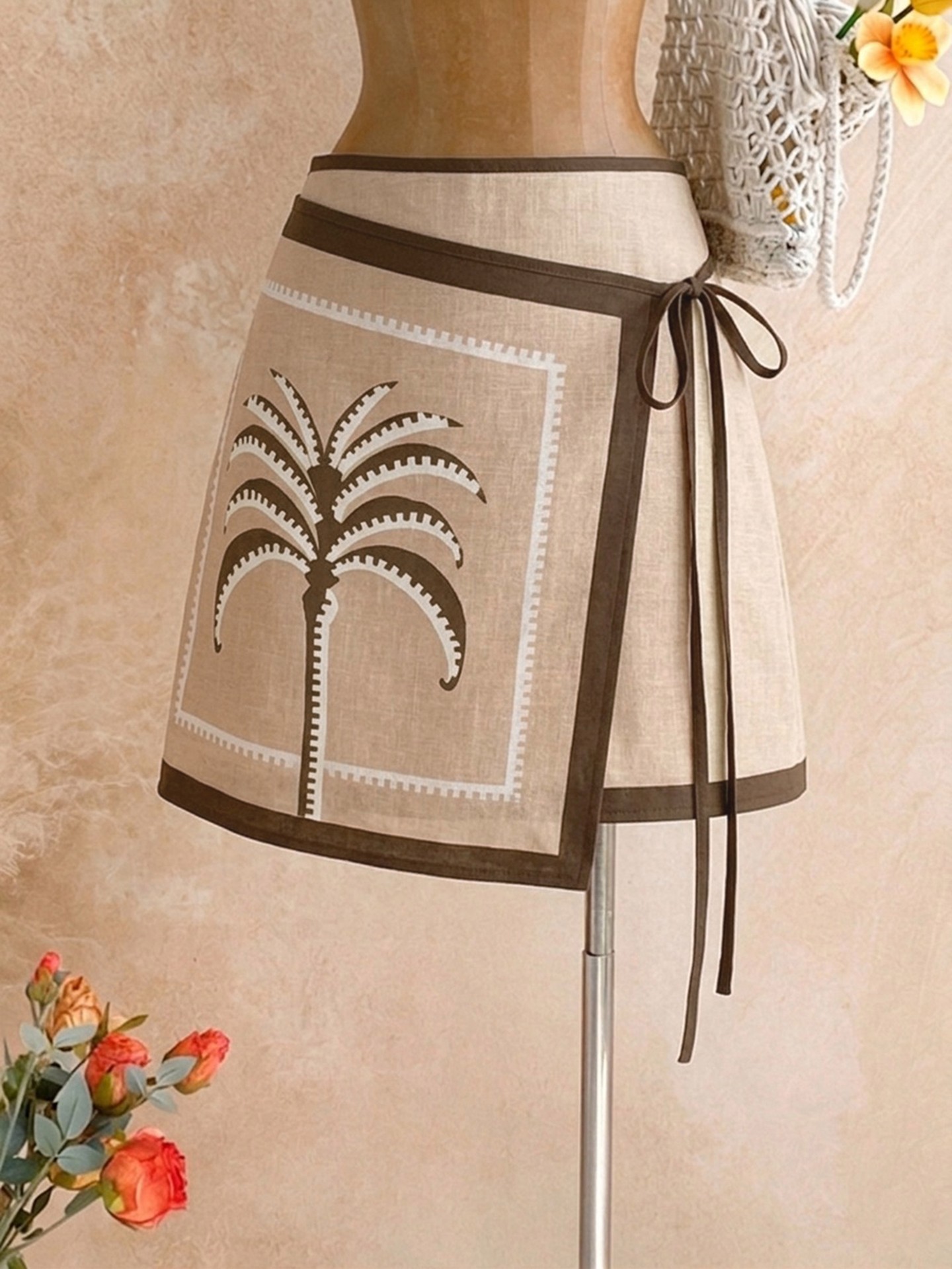 Resort Style Tie Mini Skirt