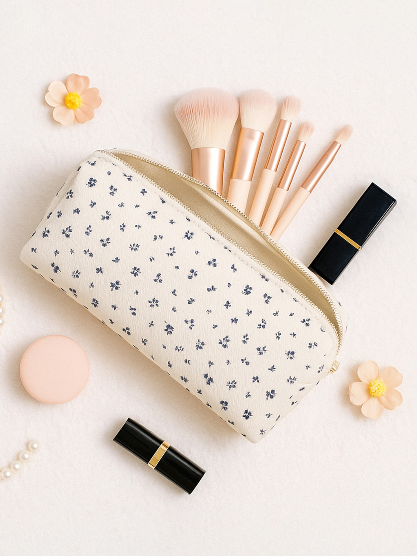Flowers Makeup Bag