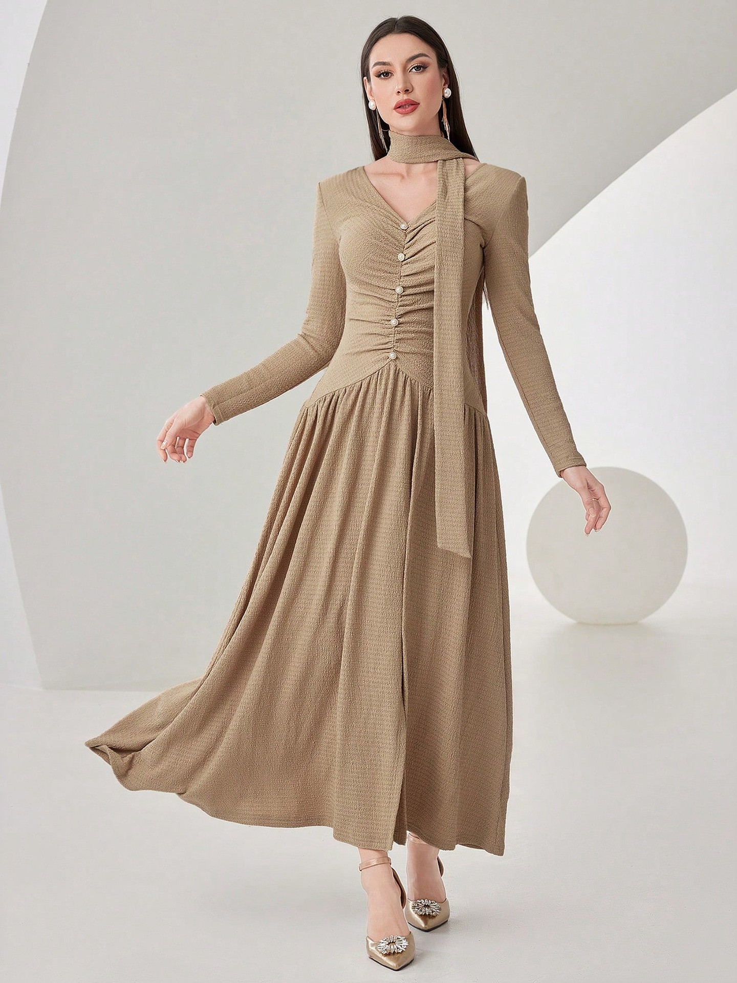 Sash A-Line Dress
