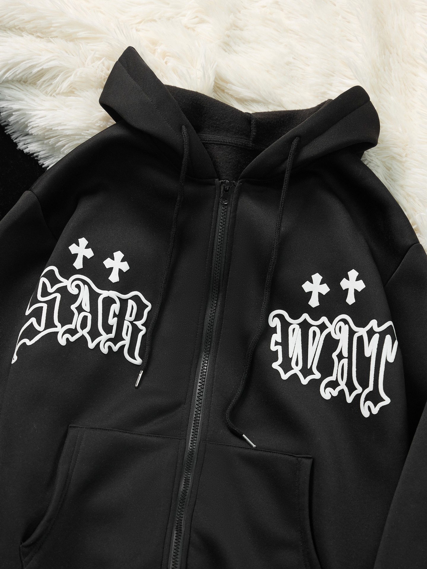 Bubble Print Zip Up Sweatshirt