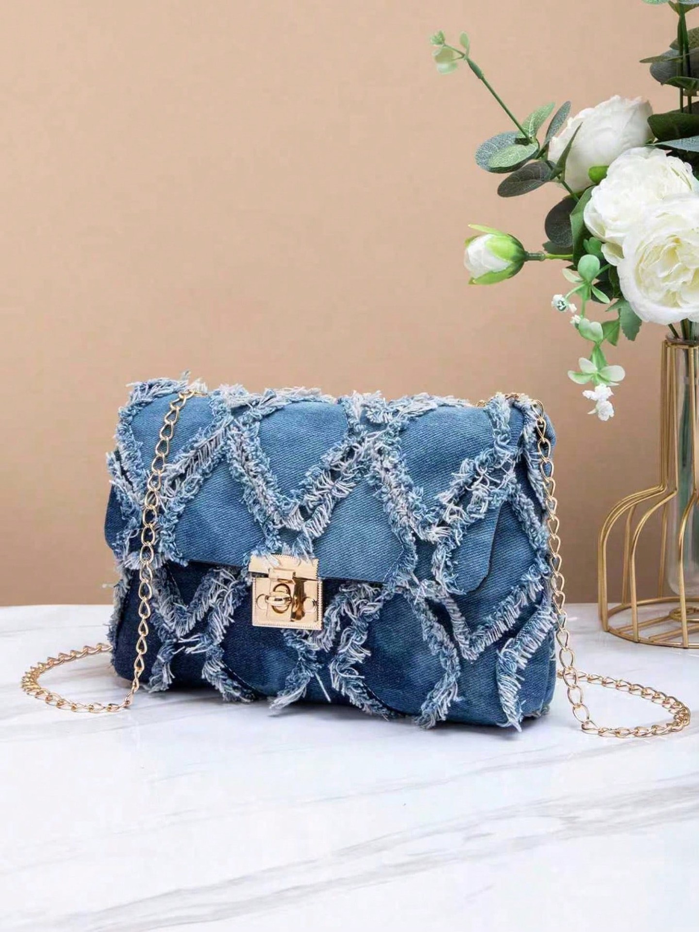 Denim Crossbody Bag