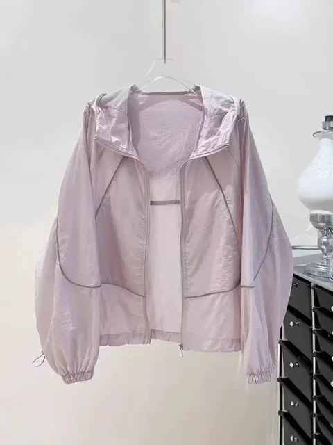 Drawstring Windbreaker Jacket