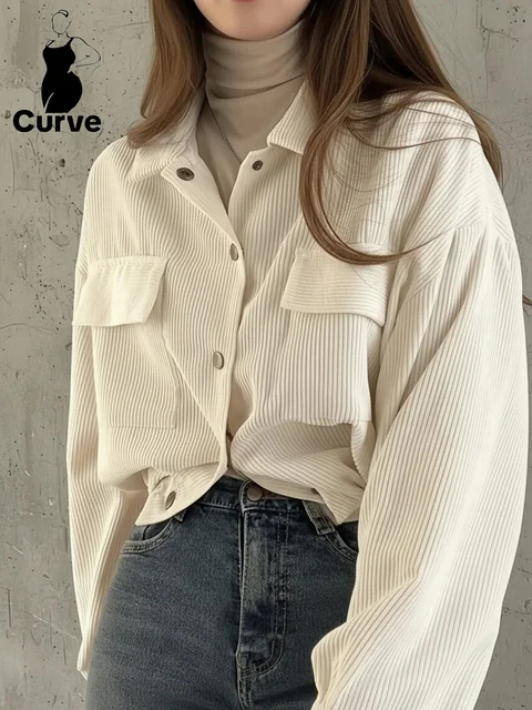 Plus Size Pocket Plus Size Jacket