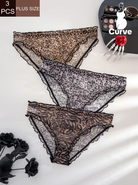 Plus Size Sheer Briefs
