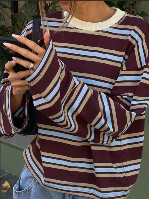Contrast Pullover T-Shirt