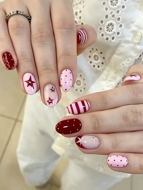 Rhinestone Artificial Nails