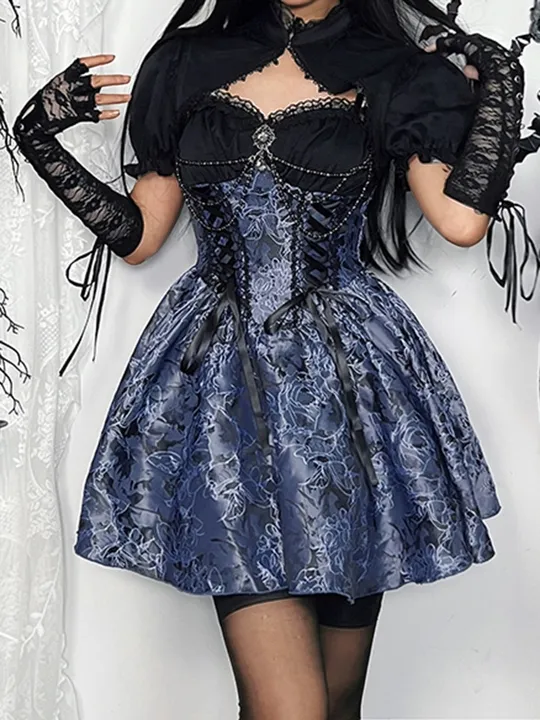 blue dress with silver shoes ARCHIVE: The "Malvolia" Dress in WONDERLAND BLUE  petalsandpoison