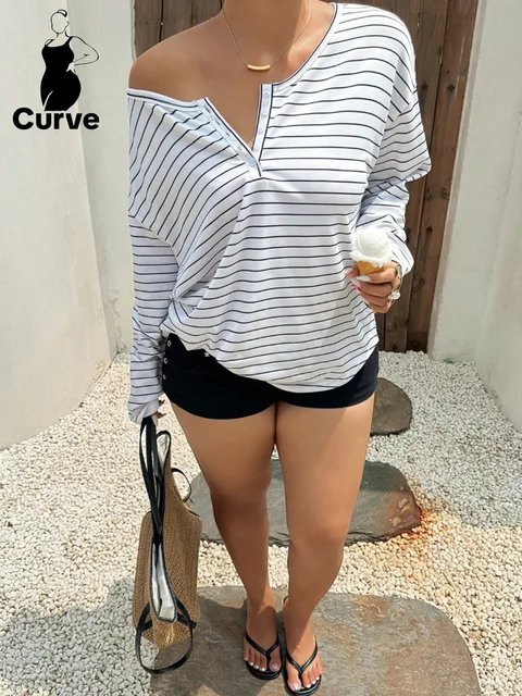 Plus Size Button Top