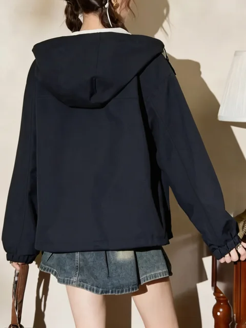 Drawstring Windbreaker Jacket