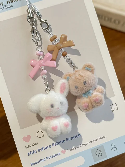 2Pcs Animal Print Bag Charm
